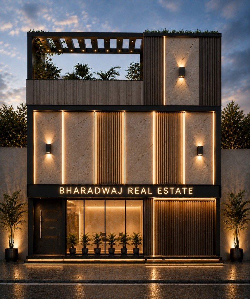 Bhardwaj Real Estate Office Facade Delhi N-Zone Land Broker